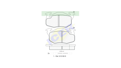 Set placute frana Icer 180633, parte montare : Punte Fata