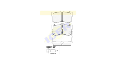 Set placute frana Icer 180677701, parte montare : Punte Spate