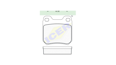 Set placute frana Icer 180692, parte montare : Punte Spate