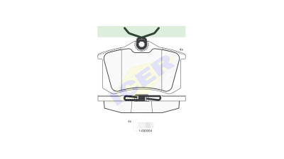 Set placute frana Icer 180697703, parte montare : Punte Spate