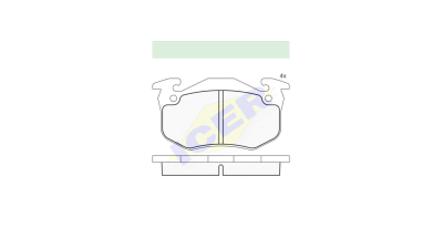 Set placute frana Icer 180723204, parte montare : Punte Fata