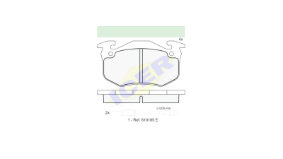 Set placute frana Icer 180723, parte montare : Punte Fata