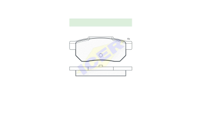 Set placute frana Icer 180751, parte montare : Punte Spate