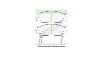 Set placute frana Icer 180755, parte montare : Punte Fata
