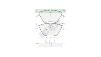 Set placute frana Icer 180773, parte montare : Punte Fata