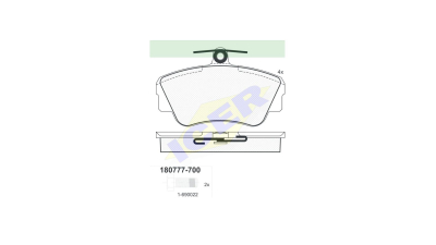 Set placute frana Icer 180777700, parte montare : Punte Fata