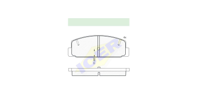 Set placute frana Icer 180785, parte montare : Punte Spate