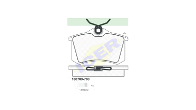Set placute frana Icer 180789700, parte montare : Punte Spate