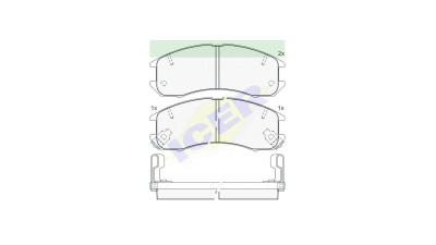 Set placute frana Icer 180795, parte montare : Punte Fata