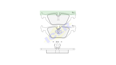 Set placute frana Icer 180802, parte montare : Punte Spate