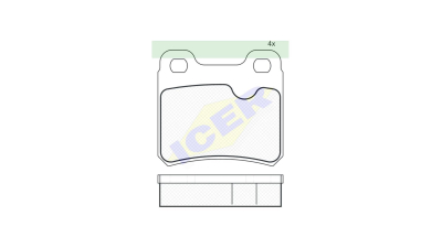Set placute frana Icer 180807, parte montare : Punte Spate