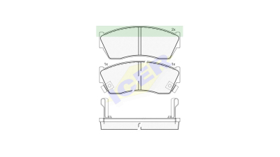 Set placute frana Icer 180811, parte montare : Punte Fata