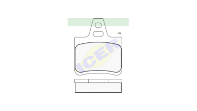 Set placute frana Icer 180812, parte montare : Punte Spate