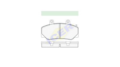 Set placute frana Icer 180837, parte montare : Punte Fata