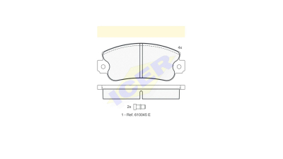 Set placute frana Icer 180838, parte montare : Punte Fata