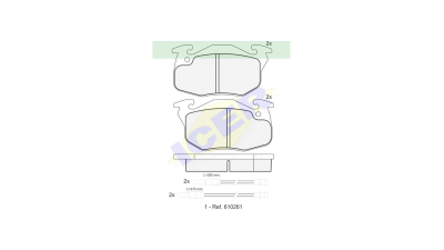 Set placute frana Icer 180864, parte montare : Punte Fata