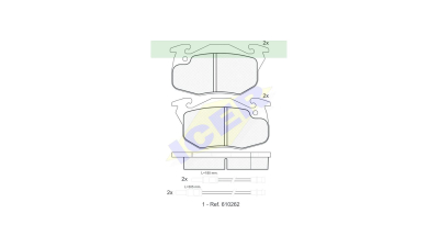Set placute frana Icer 180866, parte montare : Punte Fata