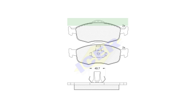 Set placute frana Icer 180916, parte montare : Punte Fata
