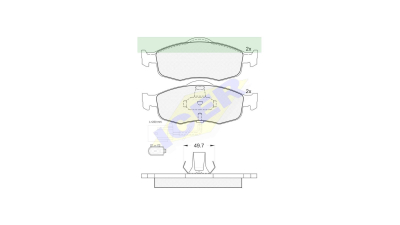 Set placute frana Icer 180917, parte montare : Punte Fata