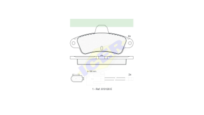 Set placute frana Icer 180919, parte montare : Punte Spate
