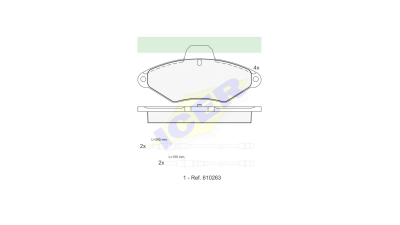 Set placute frana Icer 180920, parte montare : Punte Fata