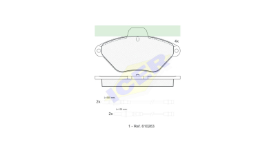 Set placute frana Icer 180921, parte montare : Punte Fata
