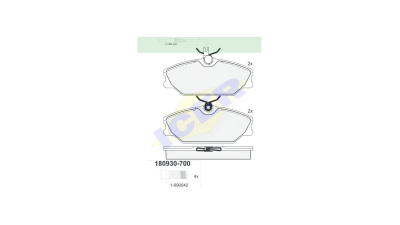 Set placute frana Icer 180930700, parte montare : Punte Fata