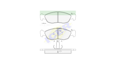 Set placute frana Icer 180932, parte montare : Punte Fata