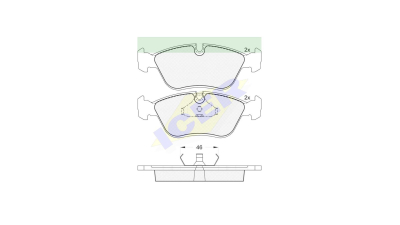 Set placute frana Icer 180934, parte montare : Punte Fata