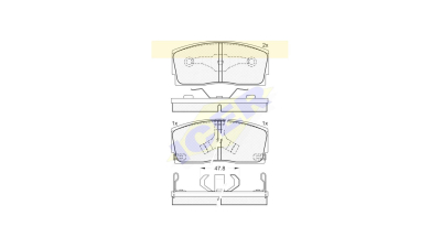 Set placute frana Icer 180951, parte montare : Punte Fata