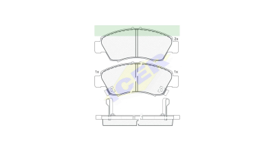Set placute frana Icer 180958, parte montare : Punte Fata