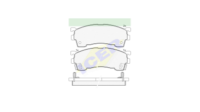 Set placute frana Icer 180971203, parte montare : Punte Fata