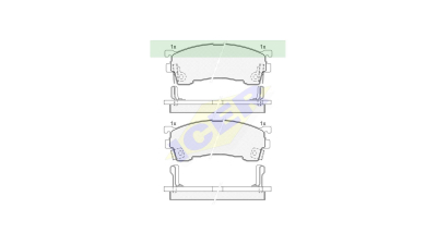 Set placute frana Icer 180971, parte montare : Punte Fata