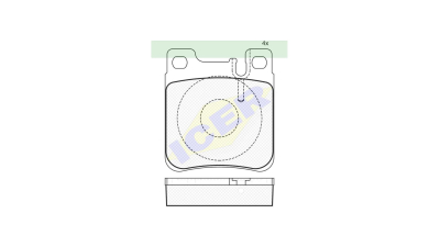 Set placute frana Icer 180976, parte montare : Punte Spate