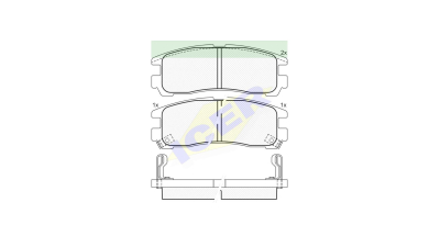 Set placute frana Icer 180981, parte montare : Punte Spate