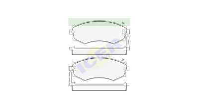 Set placute frana Icer 180986, parte montare : Punte Fata