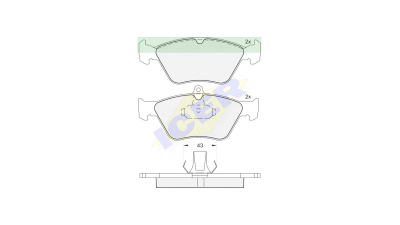 Set placute frana Icer 180988, parte montare : Punte Fata