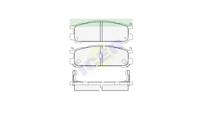 Set placute frana Icer 181000, parte montare : Punte Spate