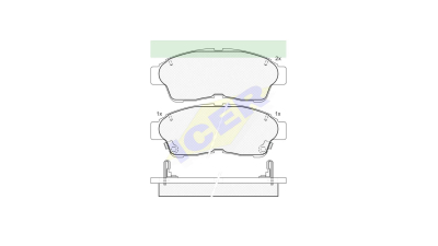 Set placute frana Icer 181005, parte montare : Punte Fata