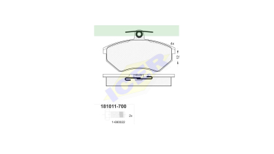 Set placute frana Icer 181011700, parte montare : Punte Fata