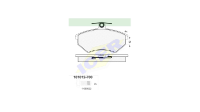 Set placute frana Icer 181012700, parte montare : Punte Fata