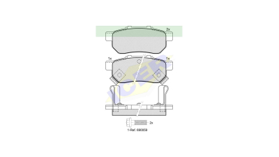 Set placute frana Icer 181024, parte montare : Punte Spate