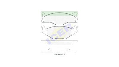Set placute frana Icer 181048, parte montare : Punte Fata