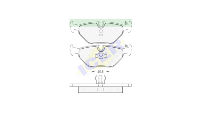 Set placute frana Icer 181051, parte montare : Punte Spate