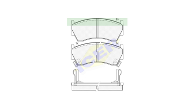Set placute frana Icer 181094, parte montare : Punte Fata