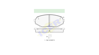 Set placute frana Icer 181099, parte montare : Punte Fata