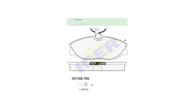 Set placute frana Icer 181108700, parte montare : Punte Fata