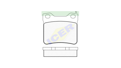 Set placute frana Icer 181109, parte montare : Punte Spate