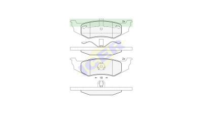 Set placute frana Icer 181114, parte montare : Punte Spate