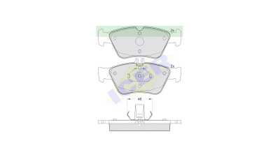 Set placute frana Icer 181115, parte montare : Punte Fata